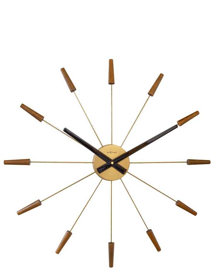שעון קיר PLUG INN  עץ - מתכת ועץ 60 ס