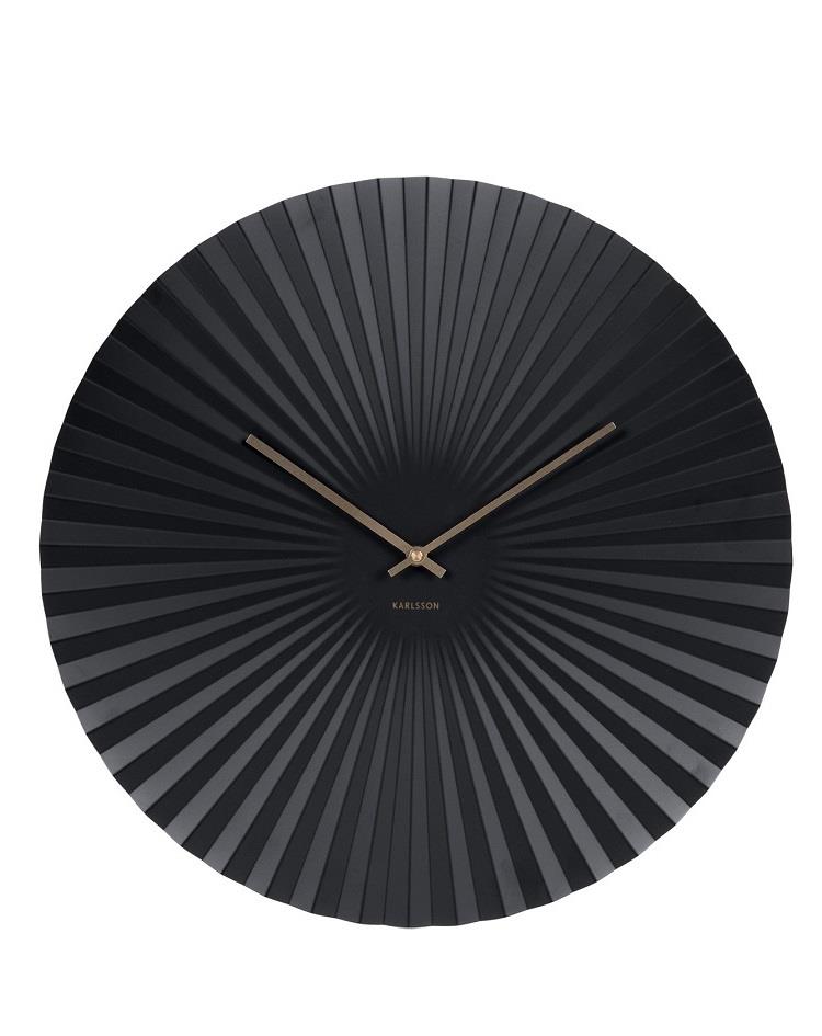 שעון קיר - SENSU מניפת מתכת שחור