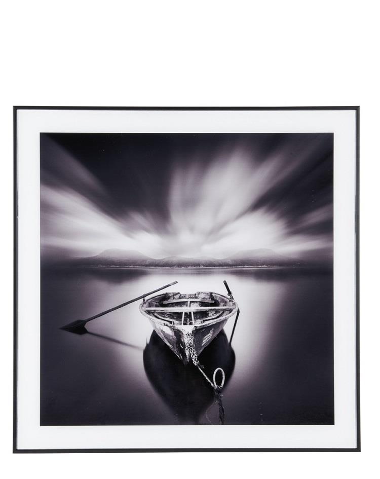 תמונה שחור לבן - צילום אומנותי - הסירה הנודדת 50X50CM